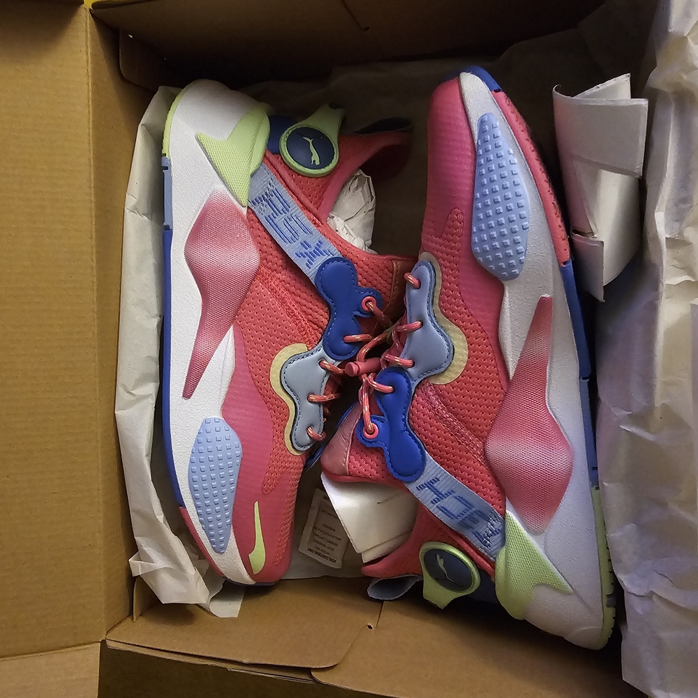 Puma Womens Pink and Blue Athletic Shoes